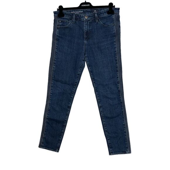 Ag Adriano Goldschmied Prima Pintucked Ankle Cigarette Jeans in Indigo Pursuits - Picture 3 of 10